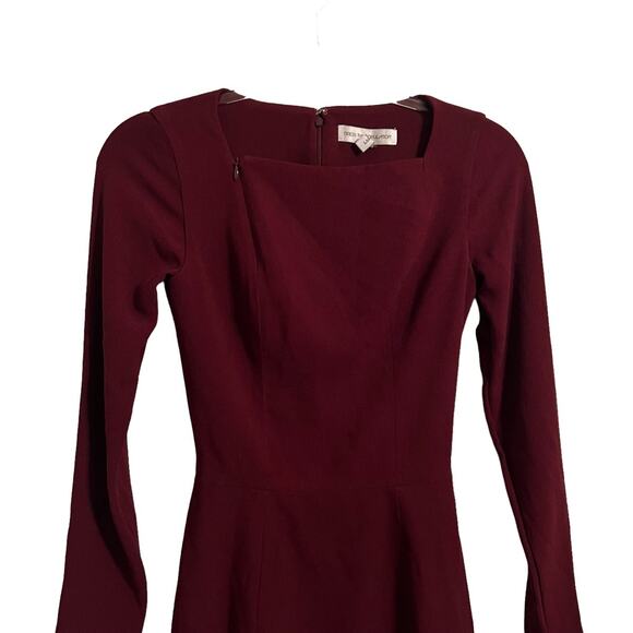 Dress The Population Maroon Sheath Midi Dress Women's Sz XXS New - Picture 2 of 6
